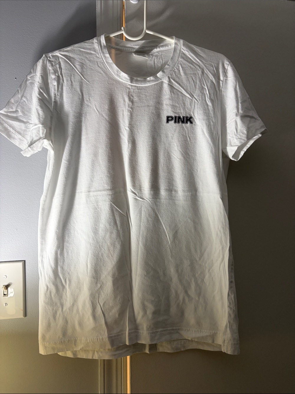 PINK Victoria's Secret White Short Sleeve Logo Tee